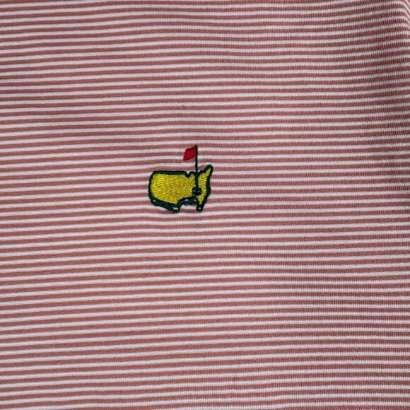 Clubhouse Collection Mens Pink Striped Print Performance Golf Polo Shirts Sz XL - Picture 4 of 12